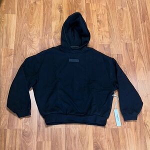 Essentials Black Crewneck Sweater Classic Style